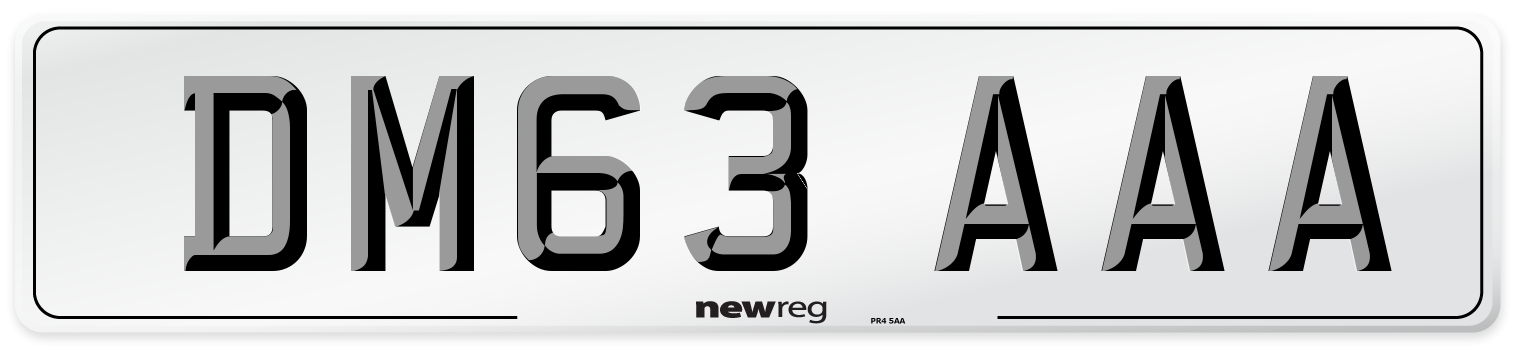 DM63 AAA Number Plate from New Reg